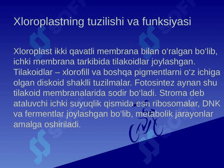 Xloroplast Geni . Xloroplast genomi Genetika va genomika asoslari fanidan taqdimot 4