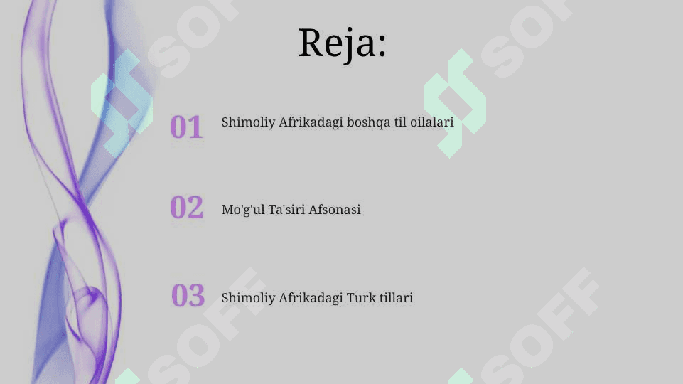 Shimoliy Afrika tillari: turkiy, mongol, koreys, yapon va boshqa tillar ppth 2
