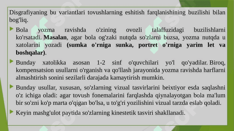 Kar bolalarning daktil, imo-ishora nutqining o'ziga xos xususiyatlari. 4
