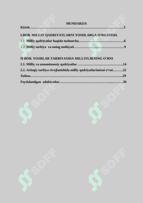 Milliy axloqiy tarbiyani amalga oshirishda milliy qadriyatlarning o’rni 2
