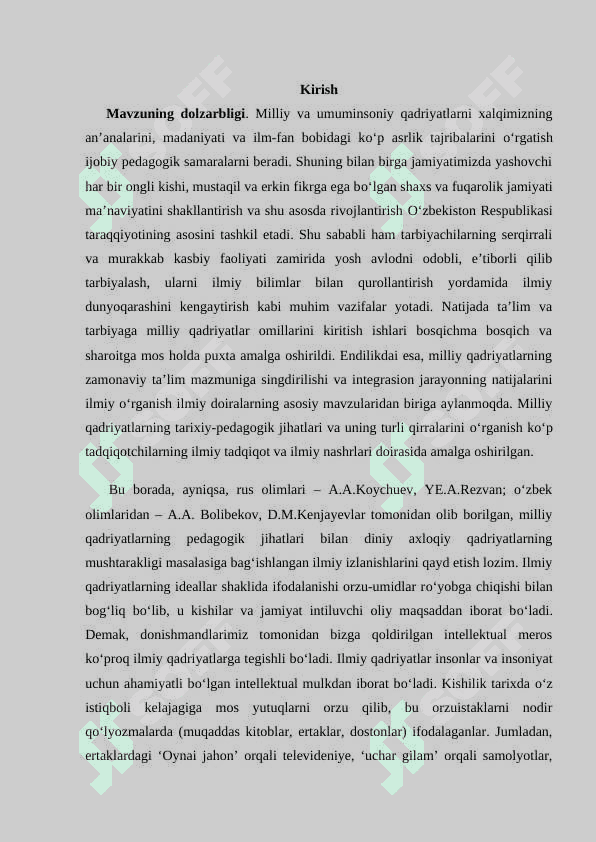 Milliy axloqiy tarbiyani amalga oshirishda milliy qadriyatlarning o’rni 3