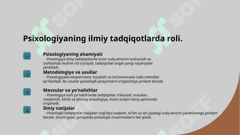 PSIXALOGIYA FANIGA KIRISH. FANNING PREDMETI, RIVOJLANISH TARIXI 6
