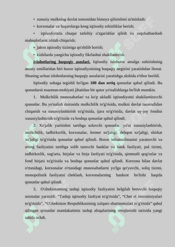 Mustaqillik yillarida O‘zbekistondagi ijtimoiy-iqtisodiy o‘zgarishlar 2