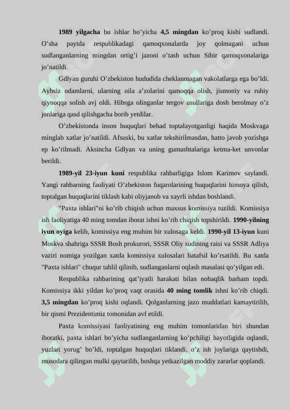 Mustaqillikka erishish arafasida O‘zbekistondagi ijtimoiy-siyosiy jarayonlar. 4
