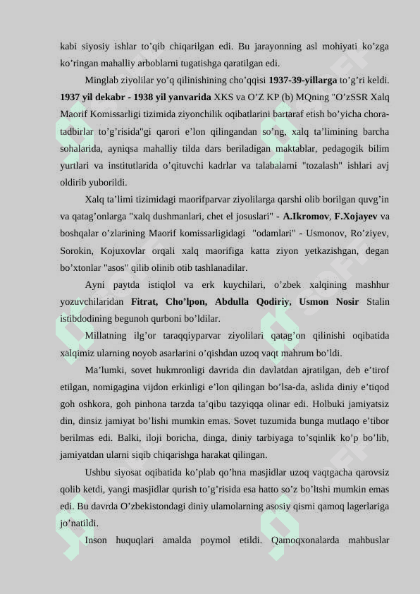 Sovet hukmronligi davrida davlatchilikning mustamlikachilik mohiyati. 8
