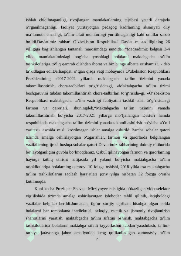 Ta’lim tizimida MTTning tutgan o‘rni va uning istiqbollari 7
