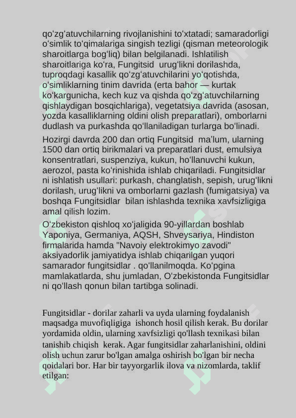 Fungitsidlar 2