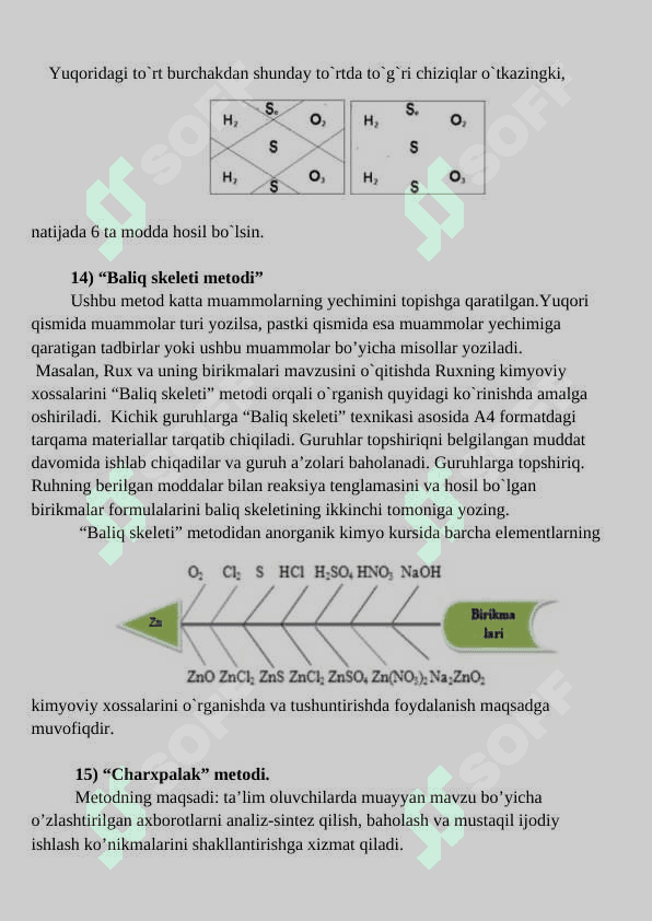 Kimyo o’qitish metodikasi fanidan tayyorlagan 20 xil dars metodi 4