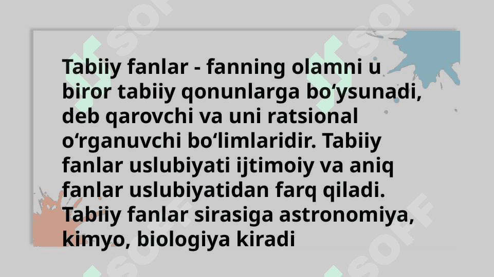 Tabiiy fanlar nazariyasi va metodikasi fanining tadqiqot metodlari. Boshlangʻich taʼlimda tabiiy fanlarni oʻqitishda oʻquvchilarning maʼnaviy, axloqiy, aqliy, vatanparvarlik, ekologik, estetik, iqtisodiy tarbiyalash vazifalari 2