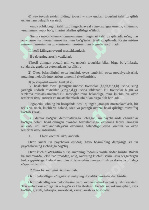 Ovoz buzilishlarini bartaraf etishda asosiy bosqich 3