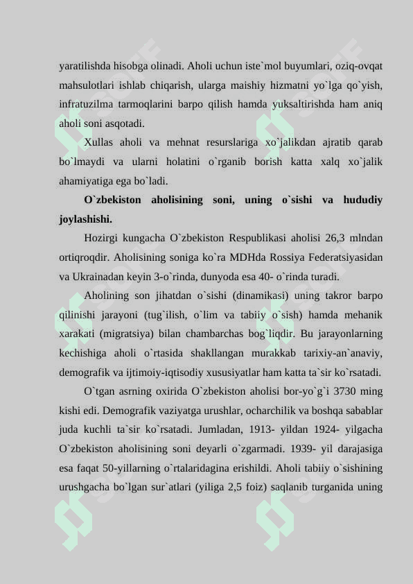 O`zbekistonning aholisi va mehnat resurslari 4