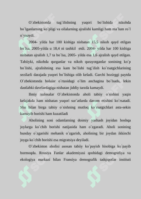 O`zbekistonning aholisi va mehnat resurslari 7