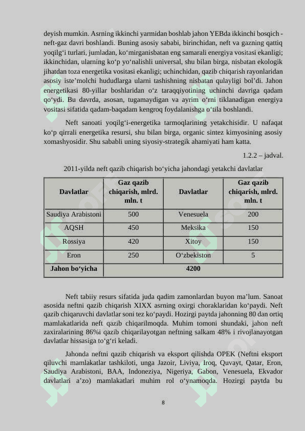 Jahon xoʻjaligi va uning tarmoqlar tarkibi 8