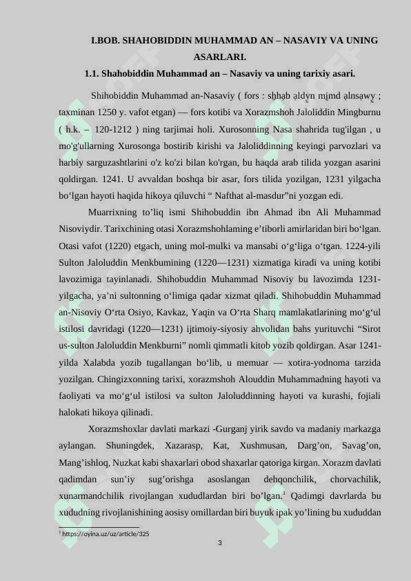 Shahobiddin Muhammad An – Nasaviy. Sulton Jaloliddin Manguberdi hayoti 3