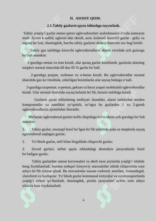Tabiiy gazni tozalash va qayta ishlash usullari 6