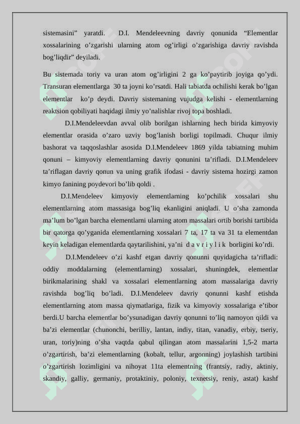Kimyoviy elementlar davriy qonuni va sistemasi 4