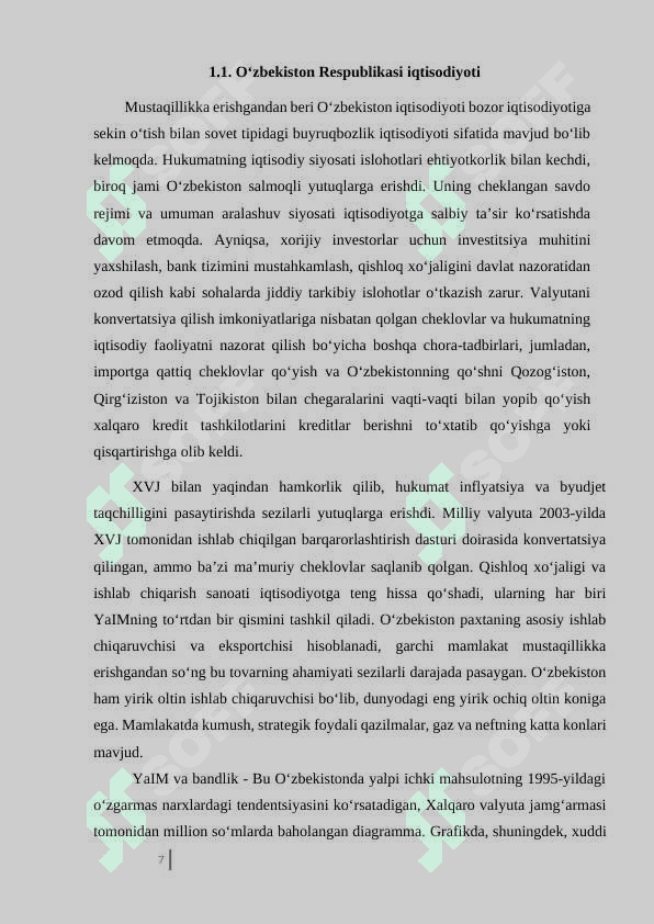O‘zbekistonning kimyo majmuasi va uning rivojlanishi 7