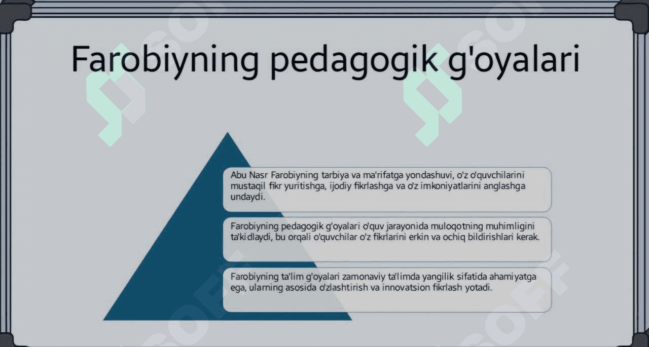 Abu Nasr Farobiyning pedogogik g'oyalari 2