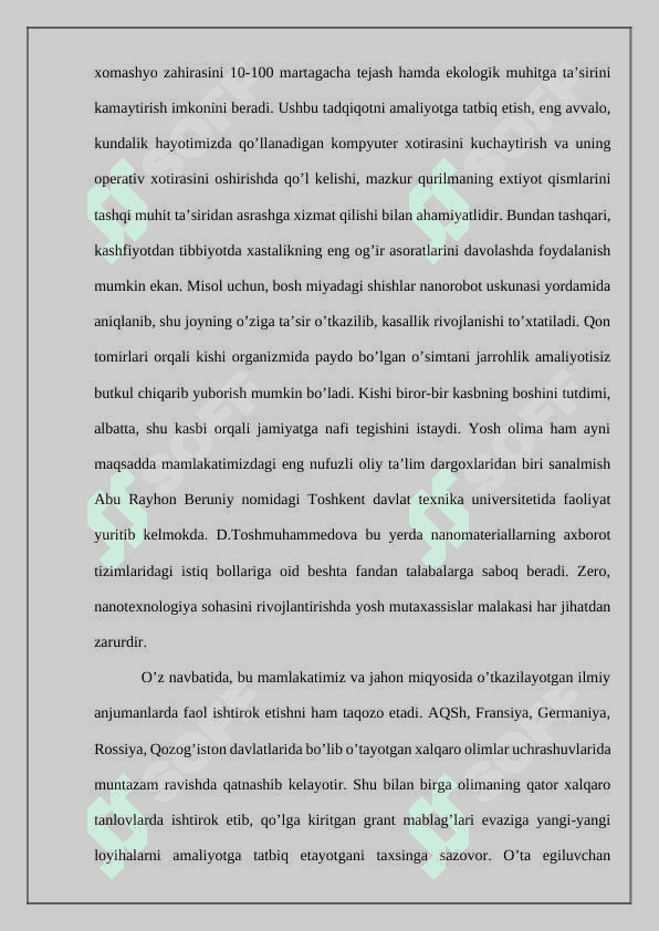 Nano o’lchamli yupqa qatlamlarning tuzilishi va xossalari 3