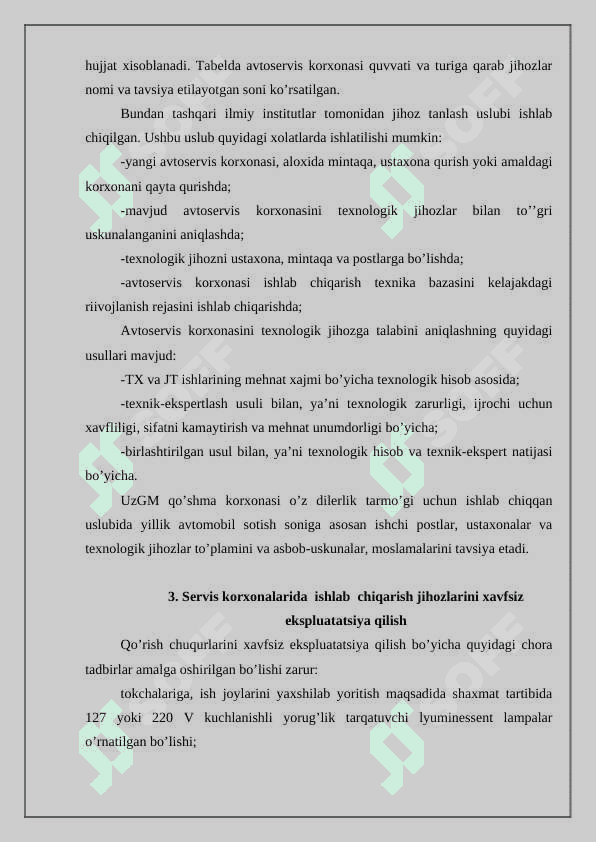Korxona binosi qavatlarida jihozlarni joylashtirish 3