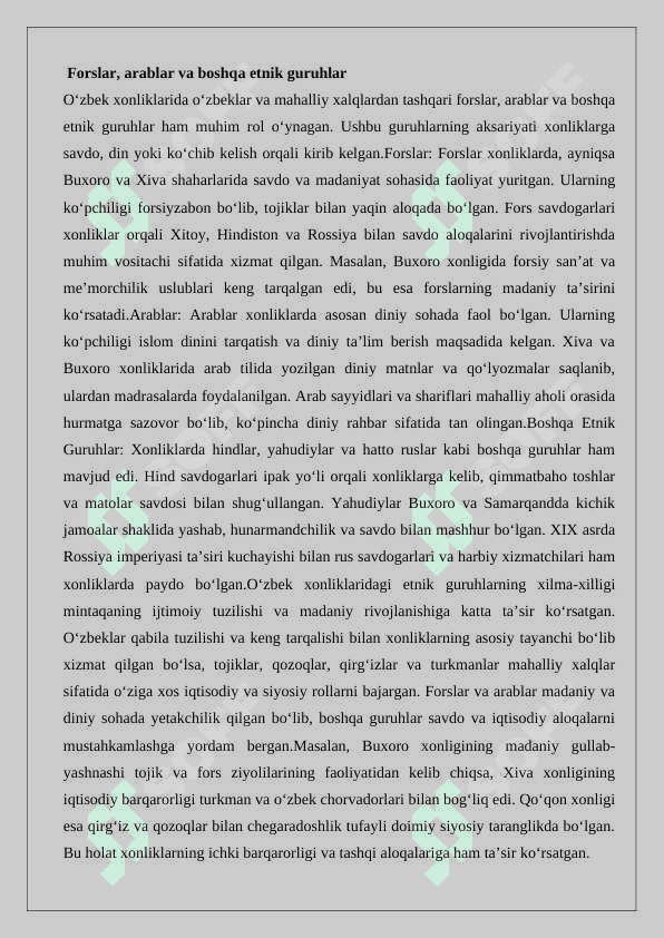 O‘zbek xonliklarida etnik qabilalarning joylashuvi 7