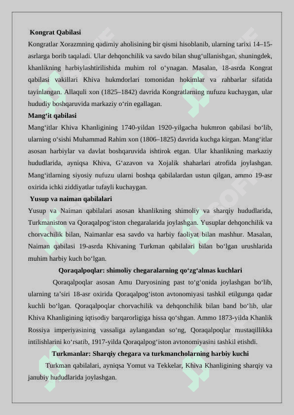 O‘zbek xonliklarida etnik qabilalarning joylashuvi 8