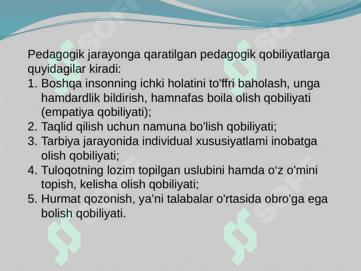QOBILIYATLAR HAQIDA SHARQ MUTAFFAKIRLARNING FIKRLARI 8