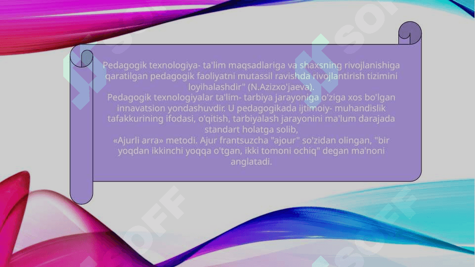 O’quv jarayonlarini tashkil etishda zamonaviy  pedagogik texnalogiyalar 6