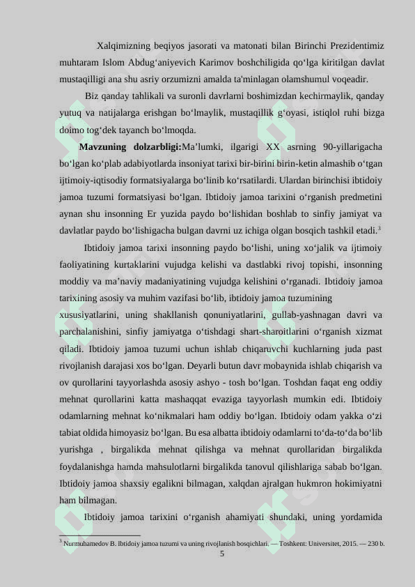 Ibtidoiy jamoa davri tarixining manbashunosligi va tarixshunosligi 5