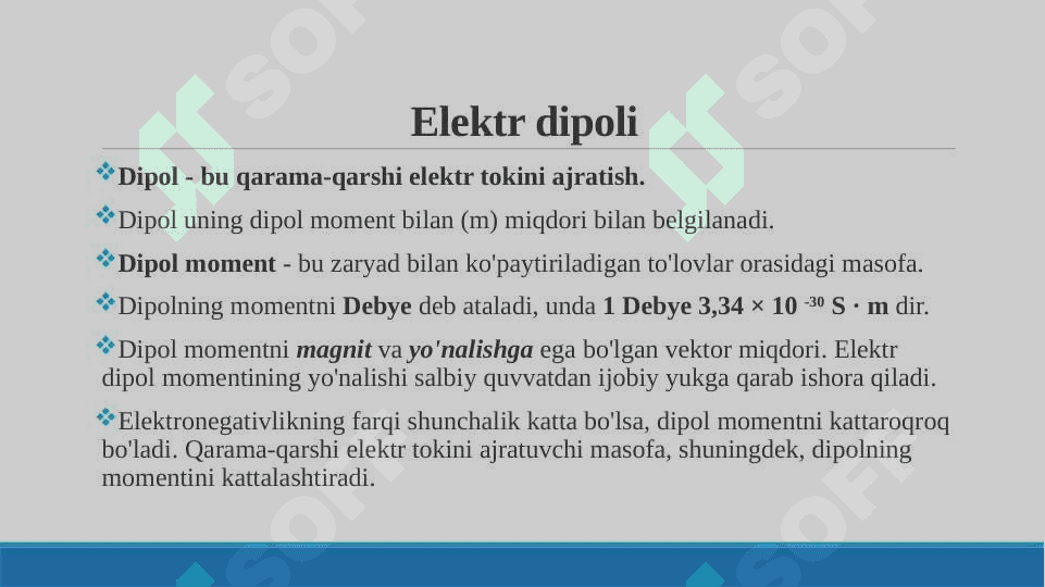 Elektr dipoli 2