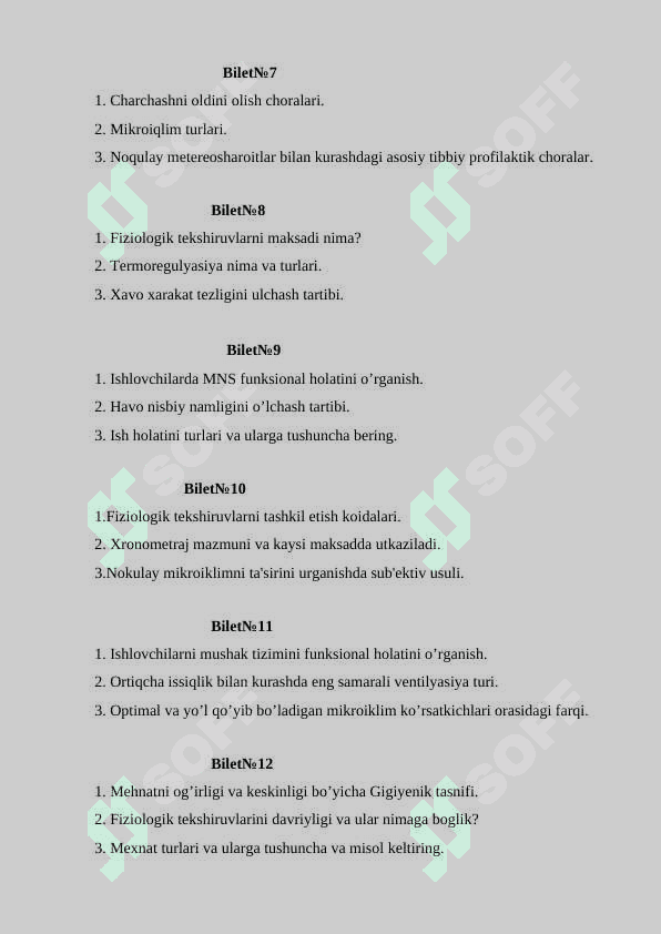 Mehnat gigiyenasidan 3-kurs oraliq savollar 2