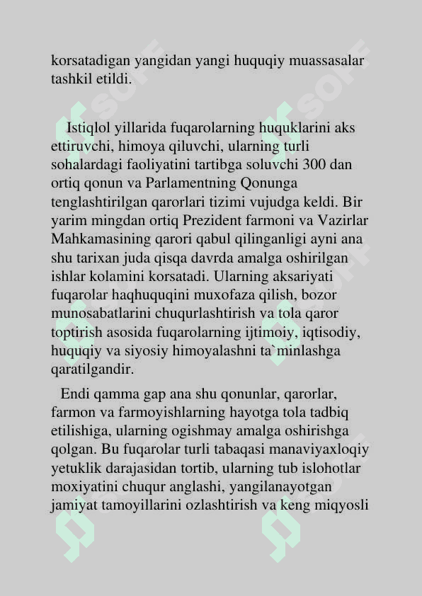 O`zbekistonda inson huquqlari va erkinliklari kafolatining yaratilishi. 6