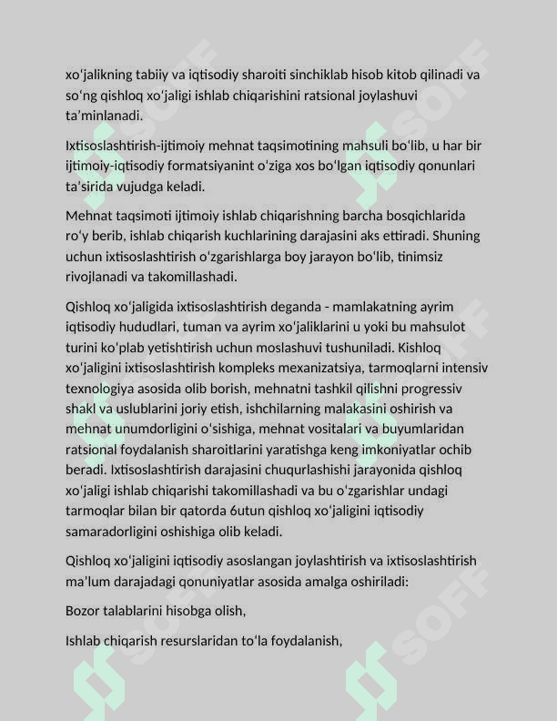 Qishloq xo'jaligi va sanoat sohasidagi o'zgarishlar 8