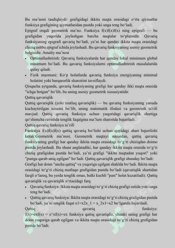 OSHKORMAS FUNKSIYA VA UNI HOSILA YORDAMIDA TO‘LA TEKSHIRISH 8