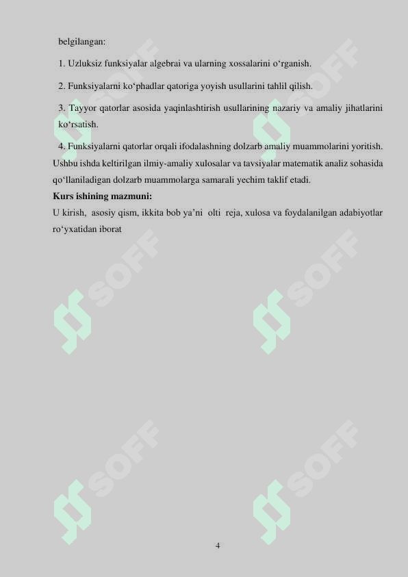 UZLUKSIZ FUNKSIYALAR ALGEBRASI. UZLUKSIZ FUNKSIYANI KO‘PHADLAR QATORIGA YOYISH 3