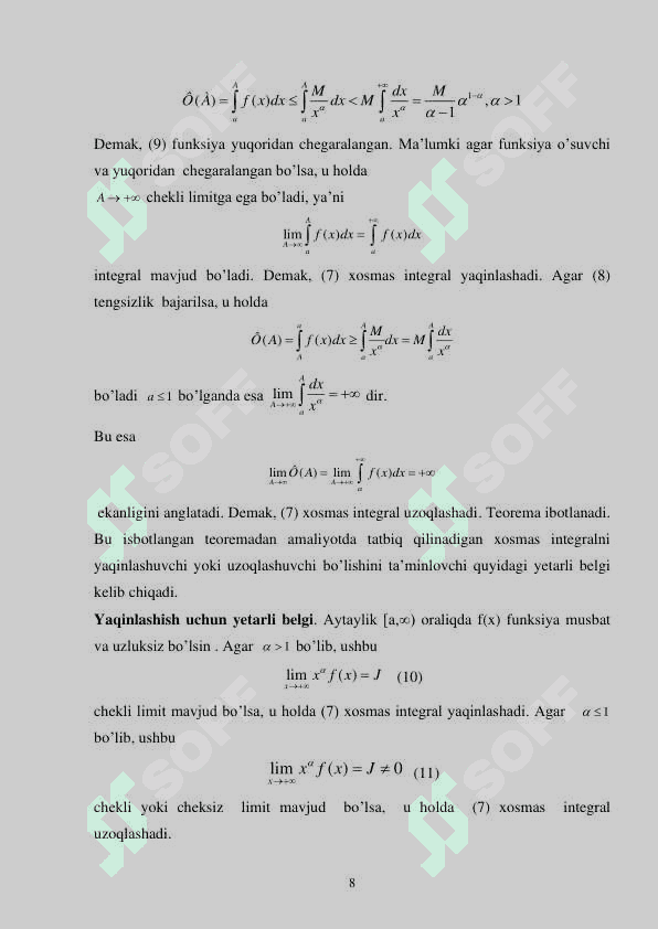 XOSMAS INTEGRALLAR 8