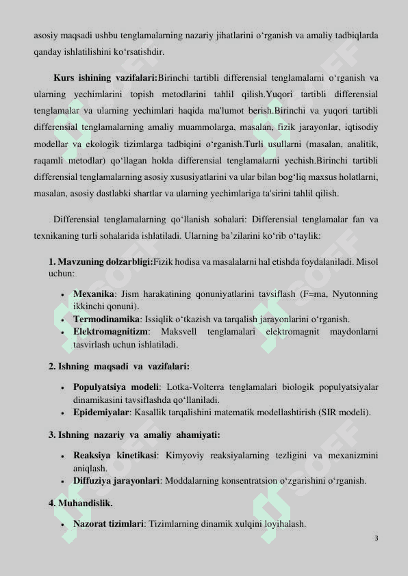 XUSUSIY HOSILALI DIFFERENSIAL TENGLAMALAR HAQIDA ASOSIY TUSHUNCHA 3