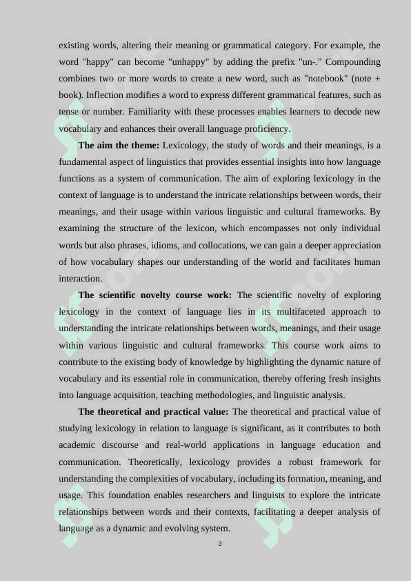 LEXICOLOGY AND LANGUAGE 3