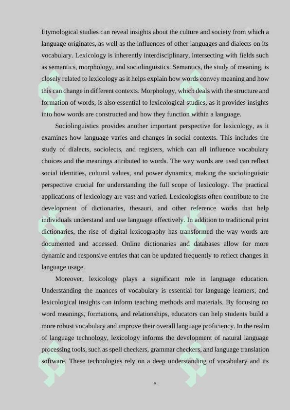 LEXICOLOGY AND LANGUAGE 5