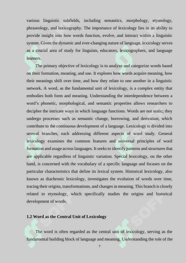 LEXICOLOGY AND LANGUAGE 7
