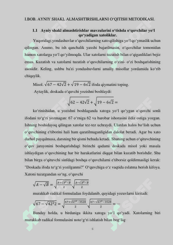 IRRATSIONAL IFODALARNI AYNIY ALMASHTIRISH METODLARI 6