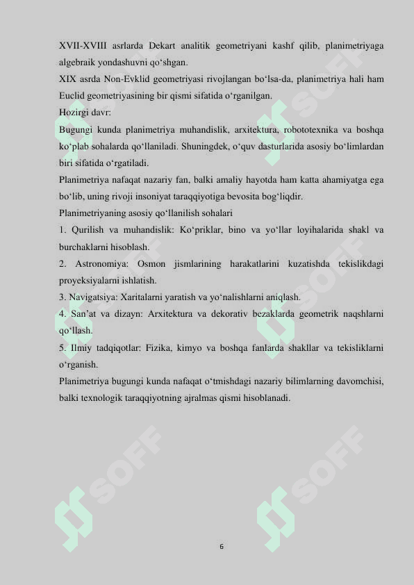 MAKTAB MATEMATIKA KURSIDA PLANIMETRIYANING ASOSIY TUSHUNCHALARINI KIRITISH METODIKASI 6