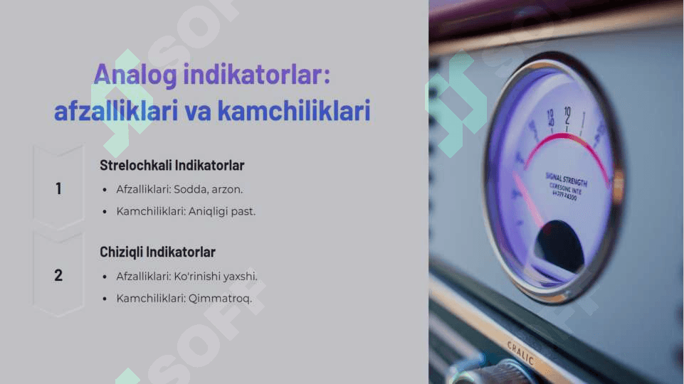 Radio qabul qilish qurilmalaridagi indikatorlar 3
