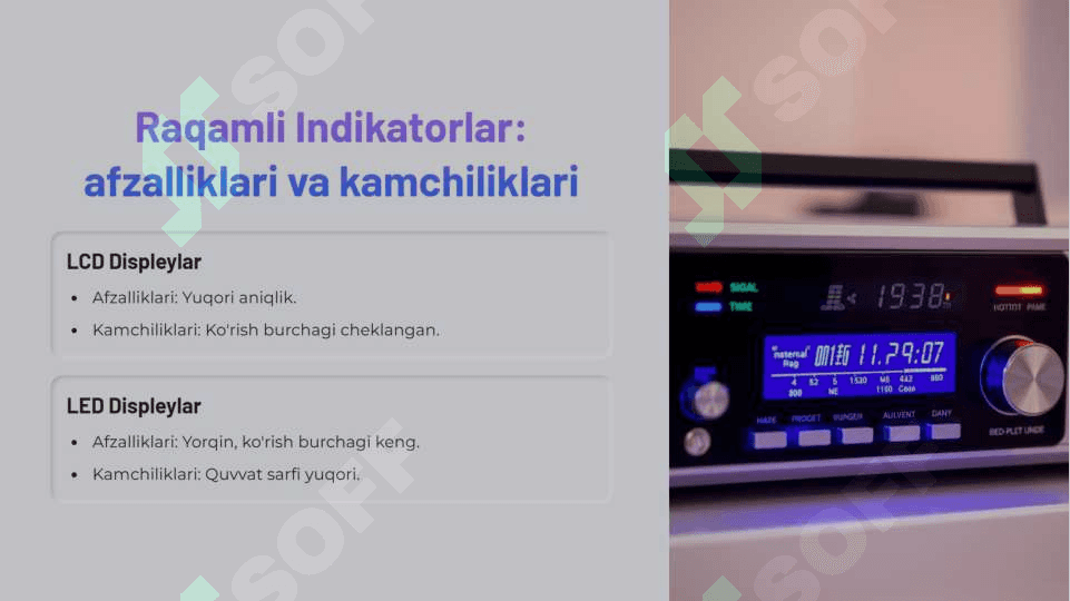 Radio qabul qilish qurilmalaridagi indikatorlar 4