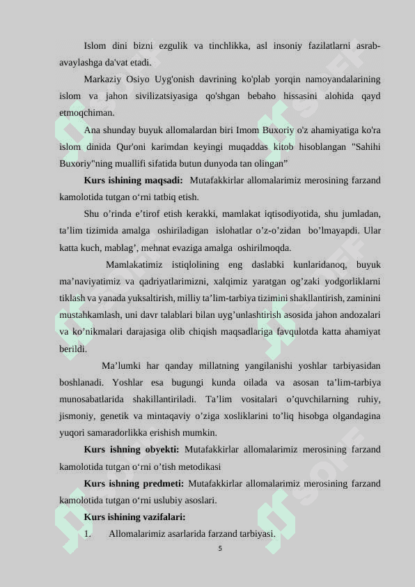 MUTAFAKKIR ALLOMALARIMIZ MEROSINING FARZAND KAMOLOTIDA TUTGAN O‘RNI 5