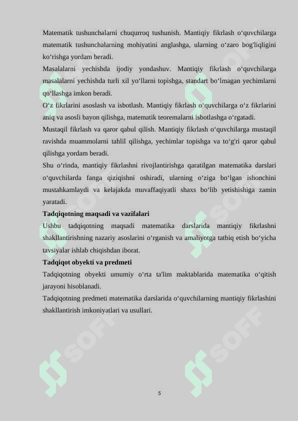 Matematika darslarida murakkab masalalarni yechishda mulohaza yuritish usullari 5