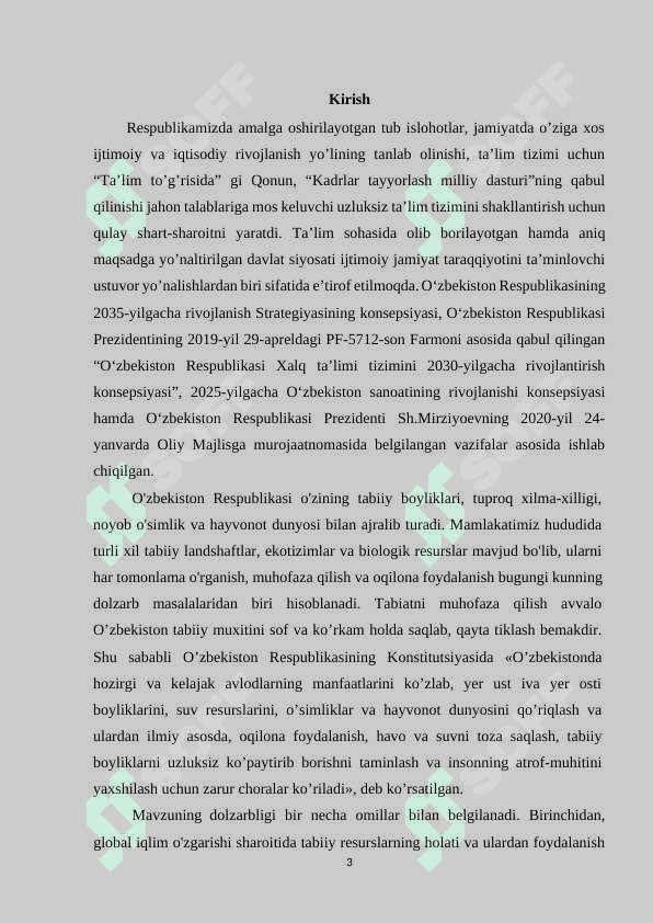 Oʻzbekistonning tuproqlari, oʻsimliklari va hayvonot dunyosini oʻrganish metodikasi 3