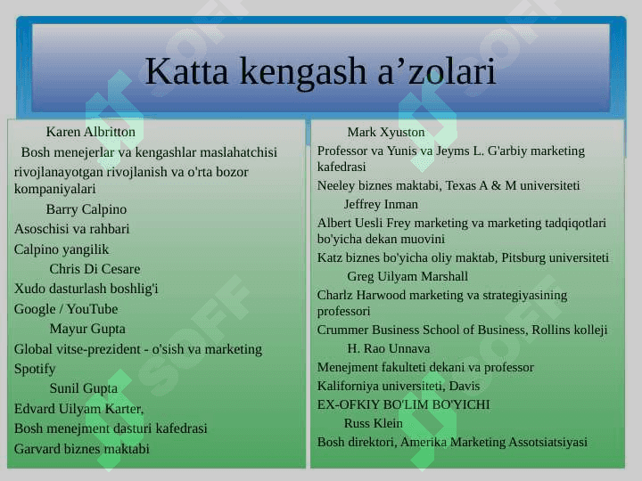 Amerika Marketing Assotsatsiyasi haqida 8