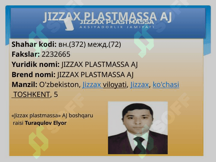 Jizzax plastmassa aksiyadorlik jamiyati 4