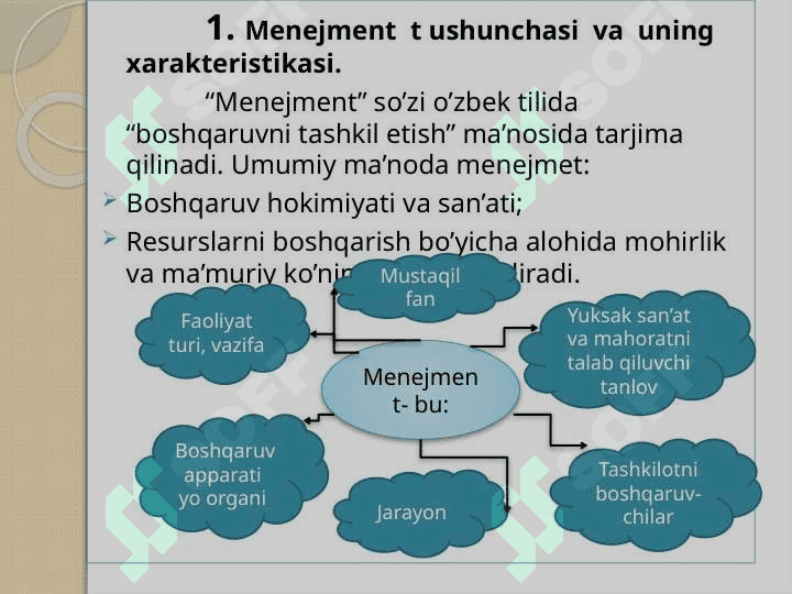 Menejment fanining predmeti, mazmuni va vazifalari 2